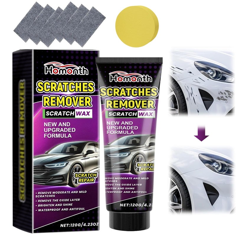 enterlent Nano Sparkle Cloth Car Scratch Remover Set,Magic Nano Sparkle Cleaning Cloth Car Scratch Remover,Nano Sparkle Cloth and Car Scratch Repair Paste for Deep Scratch Repair - Image 1